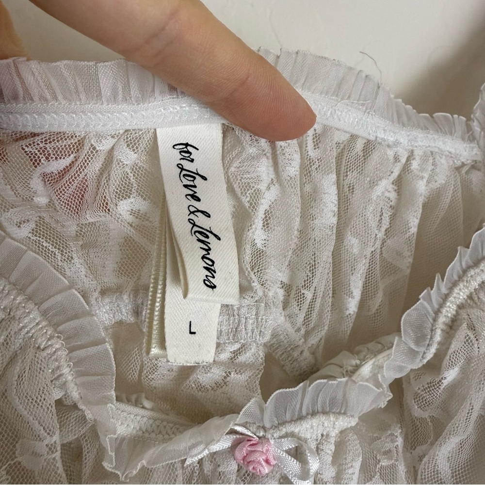 FOR LOVE & LEMONS white Belle Long Line Bra - Picture 8 of 10